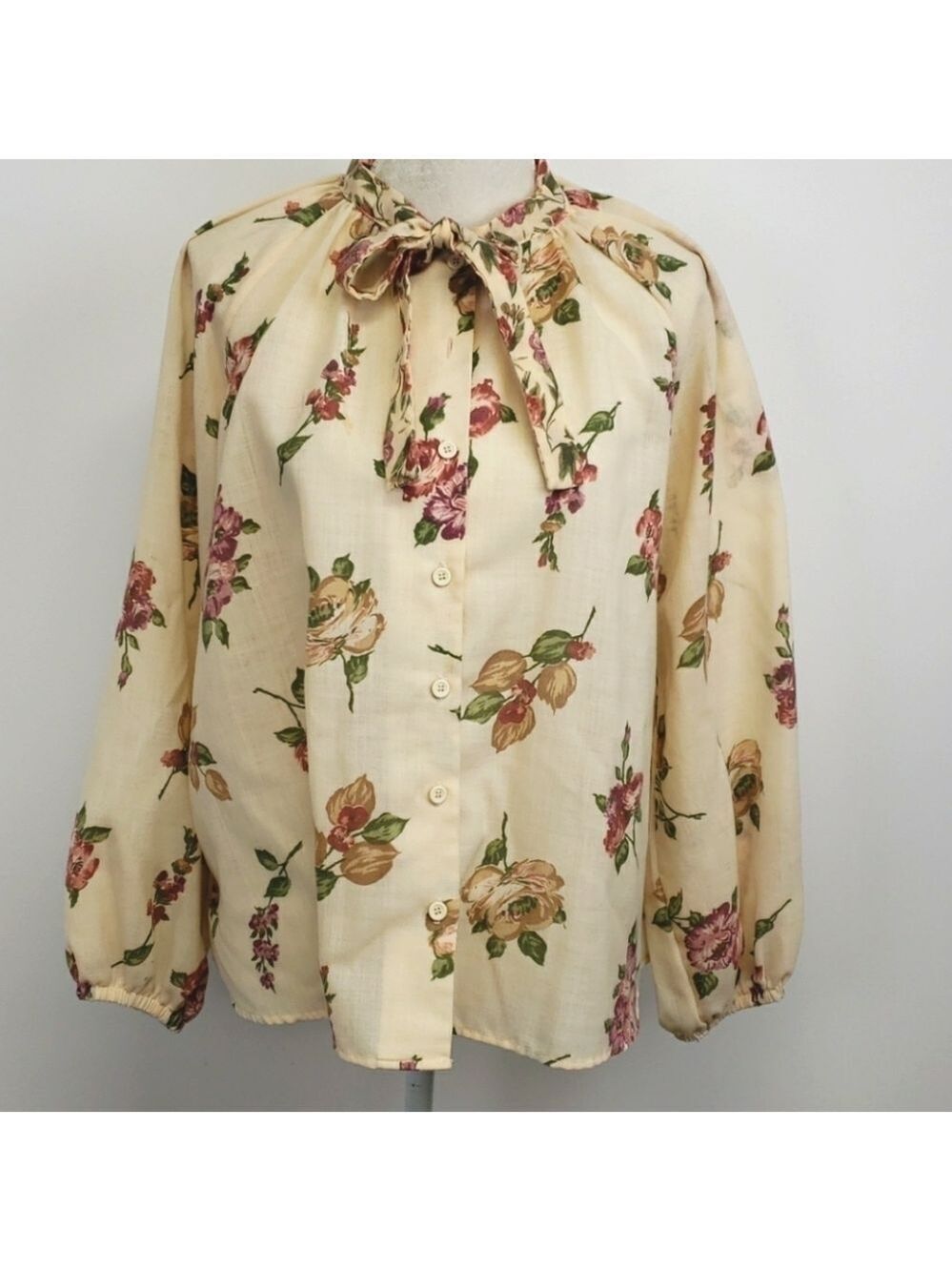 Vtg 80s Poets Peasants Blouse Floral Maternity?